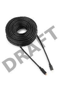 Кабель HDMI Cablexpert CC-HDMI4-30M, 30м, v1.4, 19M/19M, черный, позол.разъемы, экран, однонаправленный, пакет