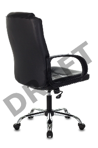 Кресло руководителя Бюрократ T-800N/BLACK черный кожа крестовина хром