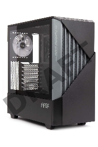 Корпус Hiper CC BG черный без БП ATX 2x120mm 1x140mm 2xUSB3.0 audio bott PSU