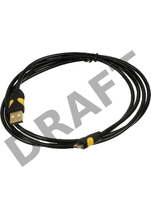 Кабель USB2.0 2A Smooth connector USB A (m)/micro USB B (m) 1.5м Позолоченные контакты