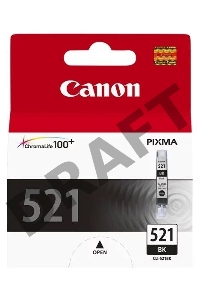 Картридж струйный CLI-521Bk (2933B004) для Canon Pixma iP3600, 4600, MP540 ,MP620, MP630, MP980, Черный, 9 мл.
