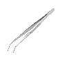 Пинцет изогнутый, узкий, фиксатор, рифленый 155 мм ПРОФИ
