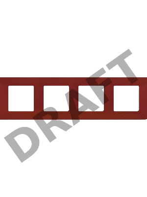 Рамка 4 поста, цвет какао ETIKA