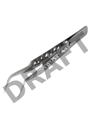 Пинцет изогнутый, узкий 120 мм Airy (блистер) REXANT