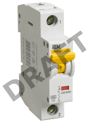 Автоматический выключатель Iek MVA41-1-032-C  ВА 47-60 1Р 32А 6 кА  х-ка С ИЭК