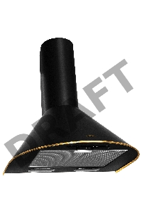Вытяжка каминная Elikor Эпсилон 60П-430-П3Л черный/золотистый управление: ползунковое (1 мотор)