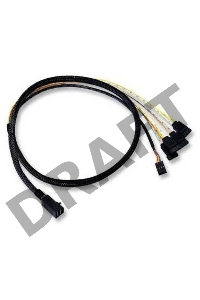 Кабель LSI Cable CBL-SFF8643-SATASB-10M(SFF8643- 4*SATA+SB), 100cm Кабель данных SAS, длина 100см,наконечники: SFF8643(контроллер)- 4*SATA+SB
