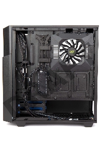 Корпус Hiper CC BG черный без БП ATX 2x120mm 1x140mm 2xUSB3.0 audio bott PSU