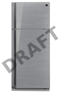 Холодильник Sharp Холодильник Sharp/ Холодильник. 185 см. No Frost. A+ Серебристое стекло