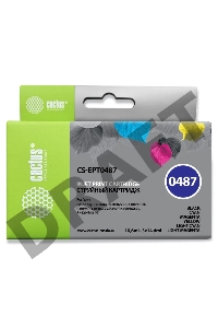 Картридж струйный Cactus CS-EPT0487 многоцветный для Epson Stylus Photo R200/R220 Комплект из 6 карт