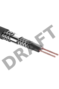 Кабель микрофонный REXANT 2х0,25 мм², ø 6,8 мм, черный, бухта 100 м