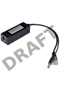 Сплиттер PoE Splitter/2 Osnovo Fast Ethernet. PoE IEEE 802.3af.- RJ45(10/100 Base-T, IE