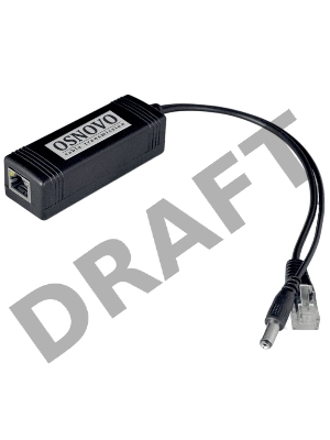 Сплиттер PoE Splitter/2 Osnovo Fast Ethernet. PoE IEEE 802.3af.- RJ45(10/100 Base-T, IE