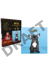 Весы напольные электронные Матрена МА-090 собака  (стеклянная поверхность, 180 кг)