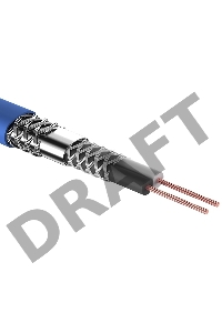 Кабель микрофонный REXANT 2х0,25 мм², ø 6,8 мм, синий, бухта 100 м