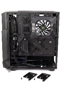 Корпус Hiper CC BG черный без БП ATX 2x120mm 1x140mm 2xUSB3.0 audio bott PSU