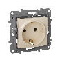 Розетка 2К+З винты, сл. кость ETIKA 