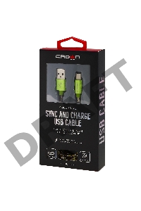 Кабель Crown USB - USB Type-C CMCU-3092C military