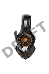 Наушники CROWN CMGH-102T Black&orange (Подключение USB, встроенная аудио карта, Частотныи? диапазон: 20Гц-20,000 Гц ,Кабель 2.1м,Размер D 250мм)