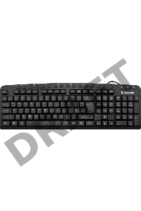 Клавиатура проводная  Defender Focus HB-470 RU USB (Черный) 123клавиши  (45470)