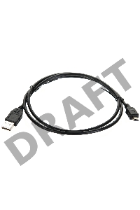 Кабель USB 2.0 A-->mini-B 5P (1м) черный TELECOM/VCOM <TC6911BK-1.0M>