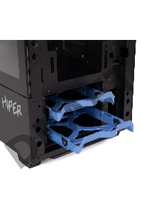 Корпус Hiper CC BG черный без БП ATX 2x120mm 1x140mm 2xUSB3.0 audio bott PSU