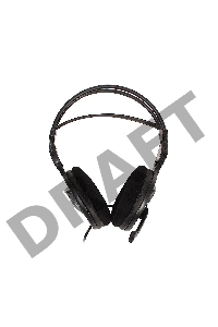 Наушники A4Tech HS-100, черные {Гарнитура, мониторные, 20 - 20000Гц, длина шнура 2м}