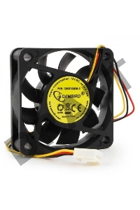 Вентилятор для корпуса Gembird, 60x60x15, втулка, 3 pin, провод 25 см