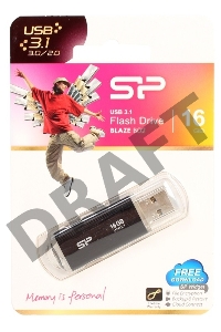 Флеш Диск 16GB USB Drive <USB 3.0> Silicon Power Blaze B02 Black (SP016GBUF3B02V1K)
