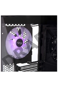 Корпус Hiper CC BG черный без БП ATX 2x120mm 1x140mm 2xUSB3.0 audio bott PSU