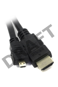Кабель VCOM/TELECOM HDMI-19M -- MicroHDMI-19M ver 2.0+3D/Ethernet,1m Telecom <TCG206-1M>