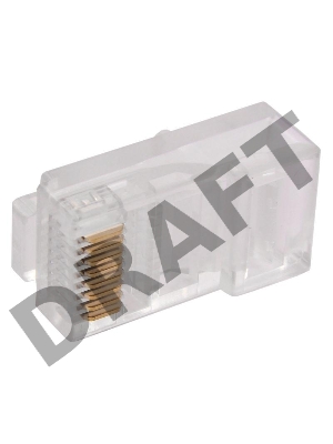 Разъём RJ-45 UTP для кабеля кат.5Е, 8P8C Разъём RJ-45 UTP для кабеля кат.5Е, 8P8C