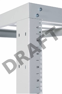 Стойка двухрамная ЦМО СТК-С-45.2.1000 45U 560ммX1280мм направл.закл.гайки 480кг серый