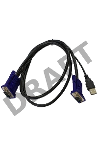 Кабель D-Link DKVM-CU  Кабель KVM длиной 1,8 м с разъемом USB