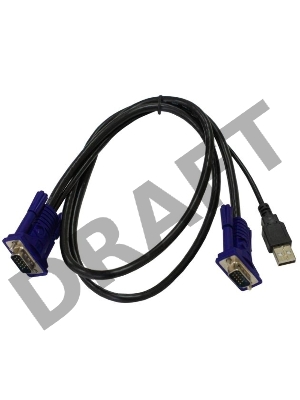 Кабель D-Link DKVM-CU  Кабель KVM длиной 1,8 м с разъемом USB