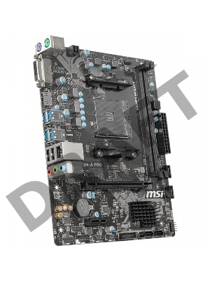 Материнская плата MSI A320M-A PRO Soc-AM4 AMD A320 2xDDR4 mATX AC`97 8ch(7.1) GbLAN RAID+DVI+HDMI