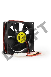 Вентилятор для корпуса Gembird 80x80x25mm, широкий разъем 4pin 8025K/FANCASE-4