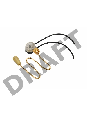 Выключатель для настенного светильника c проводом и деревянным наконечником  «Gold» REXANT