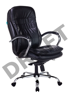 Кресло руководителя Бюрократ T-9950/BLACK-PU сиденье черный искусственная кожа крестовина хром