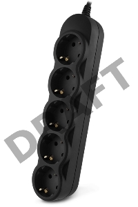 Удлинитель SVEN EX-I5 черный 1,8 м (вх.вилка IEC-320 (C14), вых. розетки 5× СЕЕ 7/4) Extender SVEN EX-I5 black 1,8 m (5 outlets), C14