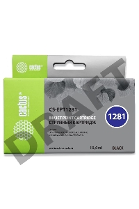 Картридж струйный Cactus CS-EPT1281 черный для Epson Stylus S22/SX125/SX420/SX425 (10ml)