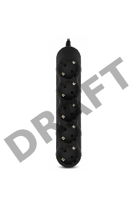 Удлинитель SVEN EX-I5 черный 1,8 м (вх.вилка IEC-320 (C14), вых. розетки 5× СЕЕ 7/4) Extender SVEN EX-I5 black 1,8 m (5 outlets), C14