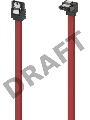 Кабель Hama H-200740 00200740 SATA SATA угловой 0.6м красный плоский