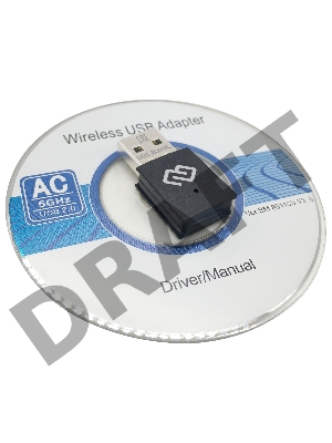 Сетевой адаптер WiFi Digma DWA-AC600C AC600 USB 2.0 (ант.внутр.) 1ант. (упак.:1шт)