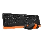 Клавиатура + мышь A4Tech Fstyler FG1010 клав:черный/оранжевый мышь:черный/оранжевый USB беспроводная Multimedia