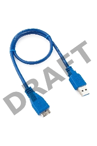 Кабель Gembird/Cablexpert CCP-mUSB3-AMBM-0.5M Кабель USB 3.0 Pro , AM/microBM 9P, 0.5м, экран, синий