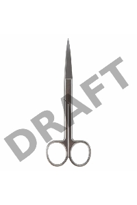 Ножницы с двумя острыми концами прямые 145 мм