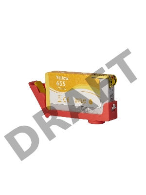 Струйный картридж Sakura CZ112AE (№655 Yellow) для HP, желтый, 11 мл., 600 к.