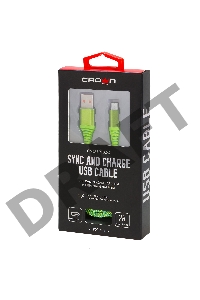 Кабель Crown USB - USB Type-C CMCU-3102C green
