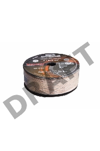 Кабель акустический REXANT 2х0,75 мм², прозрачный SILICON, бухта 100 м